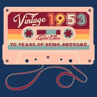 Cute Cassette Tape Limited Edition Vintage 1953 70 Years Of Being Awesome Drawstring Bag