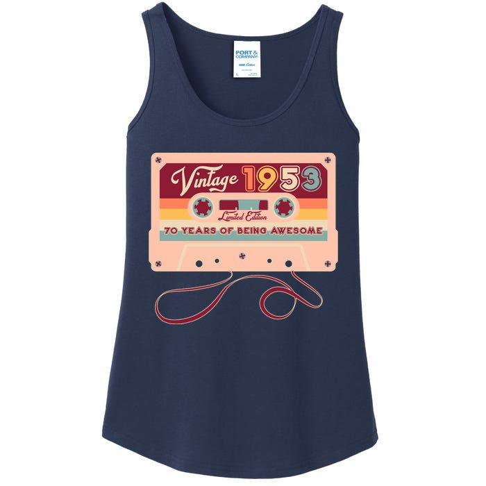 Cute Cassette Tape Limited Edition Vintage 1953 70 Years Of Being Awesome Ladies Essential Tank