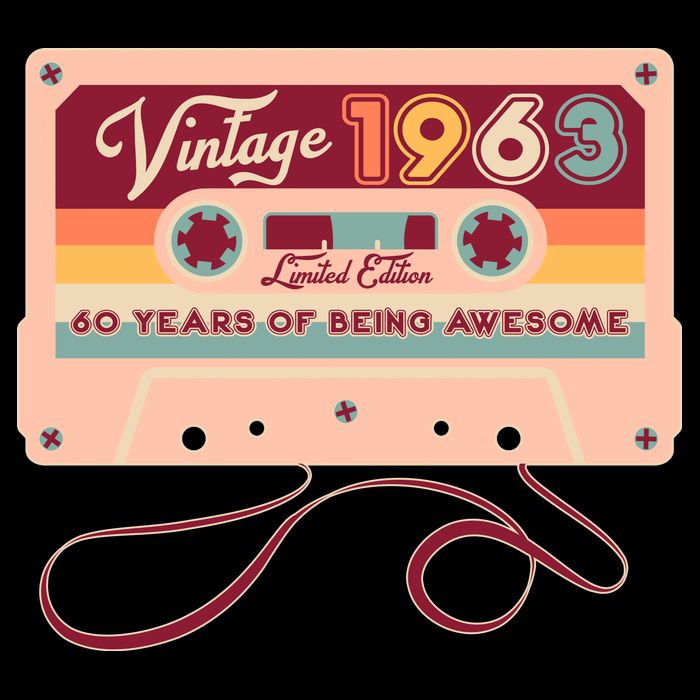 Cute Cassette Tape Limited Edition Vintage 1963 60 Years Of Being Awesome Backpack
