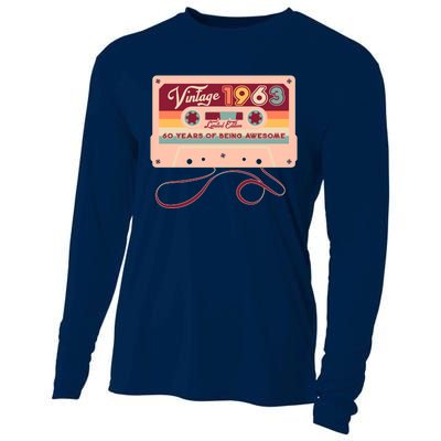 Cute Cassette Tape Limited Edition Vintage 1963 60 Years Of Being Awesome Cooling Performance Long Sleeve Crew