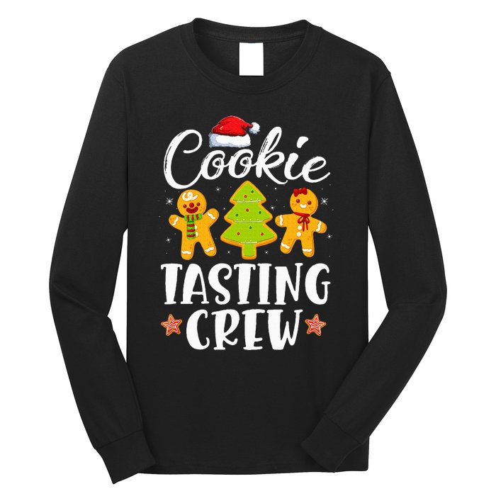 Christmas Cookie Tasting Crew Funny Pajamas Family Xmas Long Sleeve Shirt