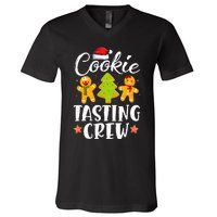 Christmas Cookie Tasting Crew Funny Pajamas Family Xmas V-Neck T-Shirt