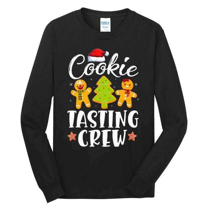 Christmas Cookie Tasting Crew Funny Pajamas Family Xmas Tall Long Sleeve T-Shirt