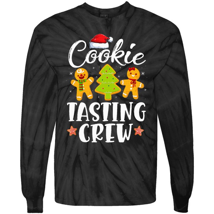 Christmas Cookie Tasting Crew Funny Pajamas Family Xmas Tie-Dye Long Sleeve Shirt