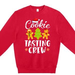 Christmas Cookie Tasting Crew Funny Pajamas Family Xmas Premium Crewneck Sweatshirt