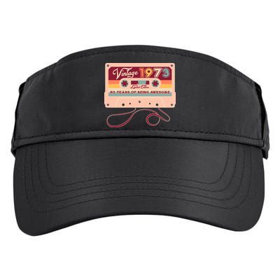 Cute Cassette Tape Limited Edition Vintage 1973 50 Years Of Being Awesome Adult Drive Performance Visor