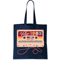 Cute Cassette Tape Limited Edition Vintage 1983 40 Years Of Being Awesome Bag