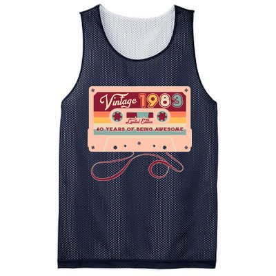 Cute Cassette Tape Limited Edition Vintage 1983 40 Years Of Being Awesome Mesh Reversible Basketball Jersey Tank