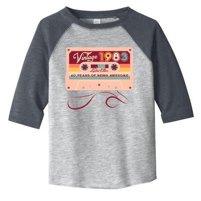 Cute Cassette Tape Limited Edition Vintage 1983 40 Years Of Being Awesome Toddler Fine Jersey T-Shirt