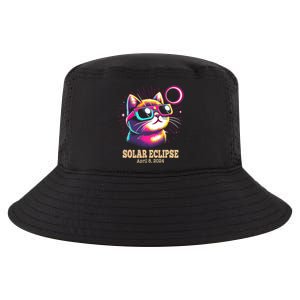 Cute Cat Total Solar Eclipse April 8 2024 Cool Comfort Performance Bucket Hat