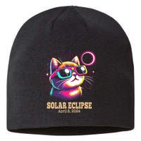 Cute Cat Total Solar Eclipse April 8 2024 Sustainable Beanie