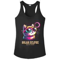 Cute Cat Total Solar Eclipse April 8 2024 Ladies PosiCharge Competitor Racerback Tank