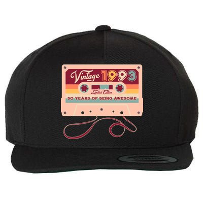 Cute Cassette Tape Limited Edition Vintage 1993 30 Years Of Being Awesome Wool Snapback Cap