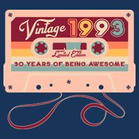 Cute Cassette Tape Limited Edition Vintage 1993 30 Years Of Being Awesome Button