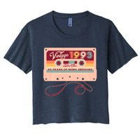 Cute Cassette Tape Limited Edition Vintage 1993 30 Years Of Being Awesome Women's Crop Top Tee