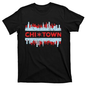 Chicago Chi Town Flag Skyline T-Shirt