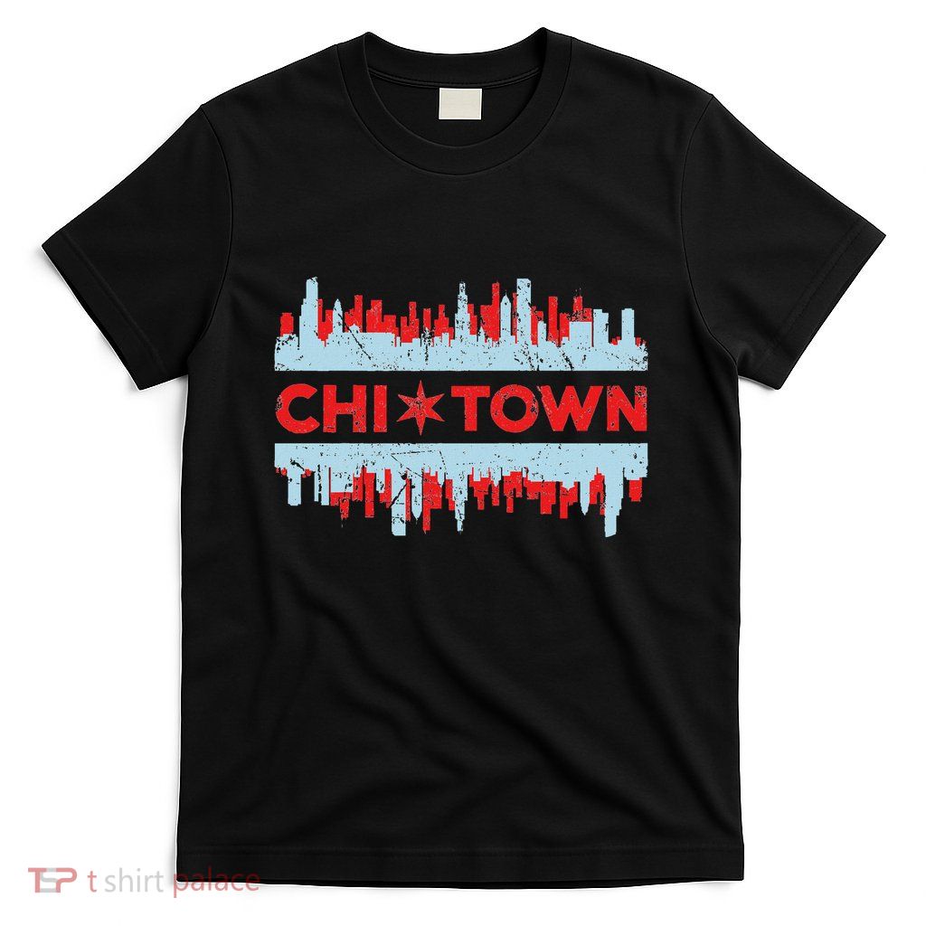 Chicago Chi Town Flag Skyline T-Shirt