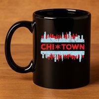 Chicago Chi Town Flag Skyline 11oz C Handle Ceramic Mug