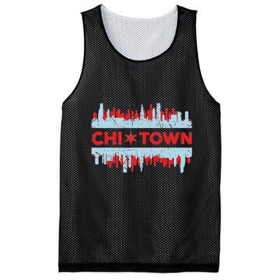 Chicago Chi Town Flag Skyline Mesh Reversible Basketball Jersey Tank