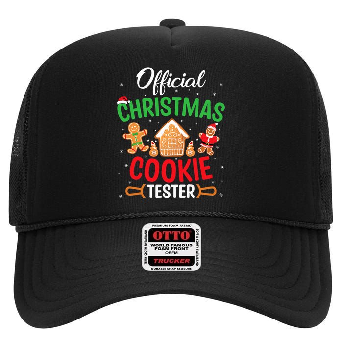 Christmas Cookie Tester Funny Xmas Baking Crew High Crown Mesh Back Trucker Hat