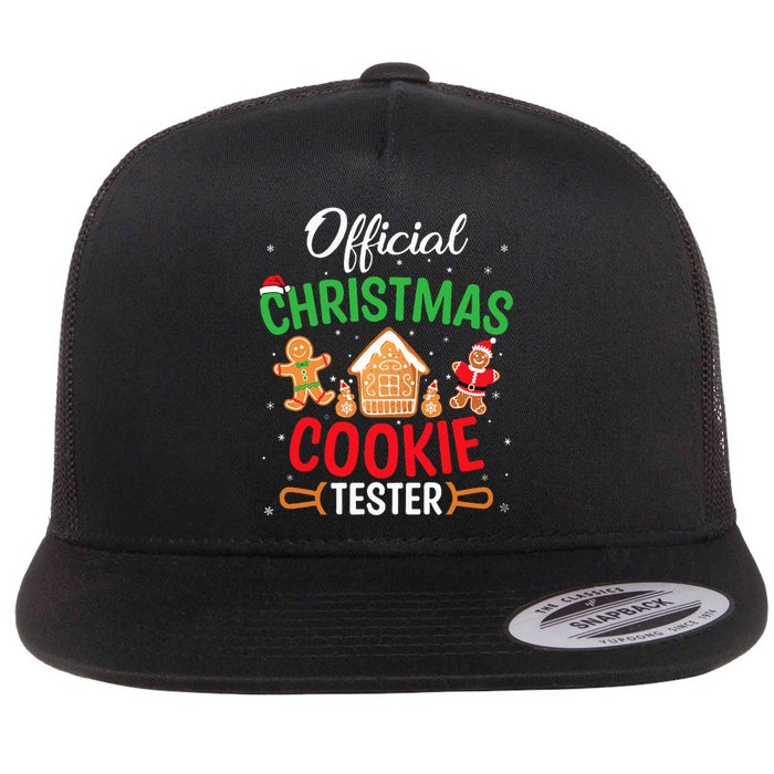 Christmas Cookie Tester Funny Xmas Baking Crew Flat Bill Trucker Hat