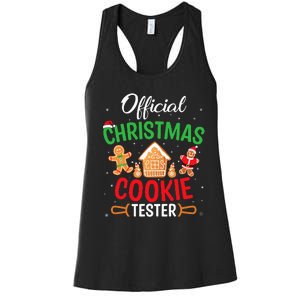 Christmas Cookie Tester Funny Xmas Baking Crew Women's Racerback Tank