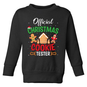 Christmas Cookie Tester Funny Xmas Baking Crew Toddler Sweatshirt