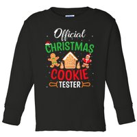 Christmas Cookie Tester Funny Xmas Baking Crew Toddler Long Sleeve Shirt