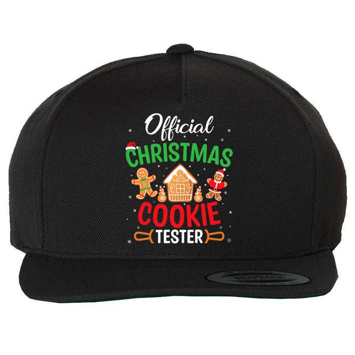 Christmas Cookie Tester Funny Xmas Baking Crew Wool Snapback Cap