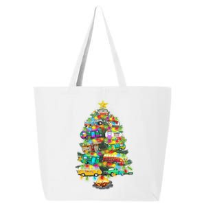 Camper Christmas Tree Design RvErs Campers Camping Funny Gift 25L Jumbo Tote