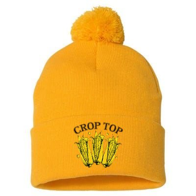 Corn Crop Top Funny Farmer Farming Corn Lover Summer Pom Pom 12in Knit Beanie