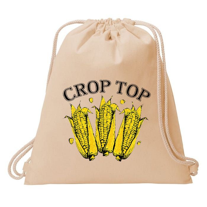Corn Crop Top Funny Farmer Farming Corn Lover Summer Drawstring Bag