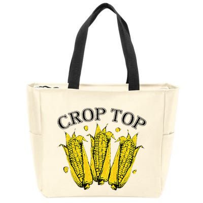 Corn Crop Top Funny Farmer Farming Corn Lover Summer Zip Tote Bag