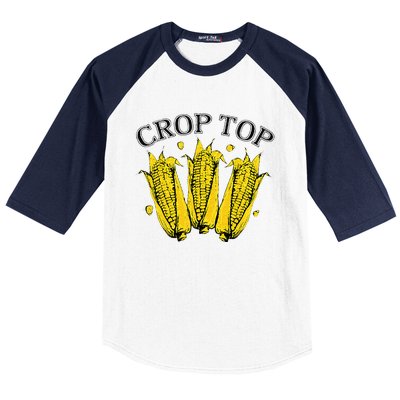 Corn Crop Top Funny Farmer Farming Corn Lover Summer Baseball Sleeve Shirt