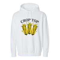 Corn Crop Top Funny Farmer Farming Corn Lover Summer Garment-Dyed Fleece Hoodie