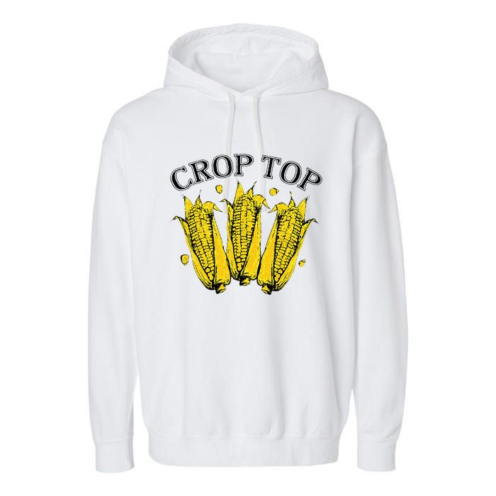 Corn Crop Top Funny Farmer Farming Corn Lover Summer Garment-Dyed Fleece Hoodie