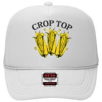 Corn Crop Top Funny Farmer Farming Corn Lover Summer High Crown Mesh Back Trucker Hat