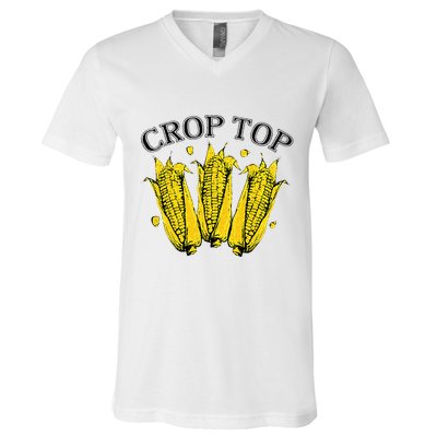 Corn Crop Top Funny Farmer Farming Corn Lover Summer V-Neck T-Shirt