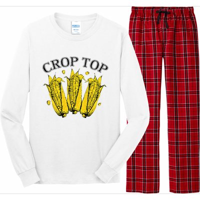 Corn Crop Top Funny Farmer Farming Corn Lover Summer Long Sleeve Pajama Set