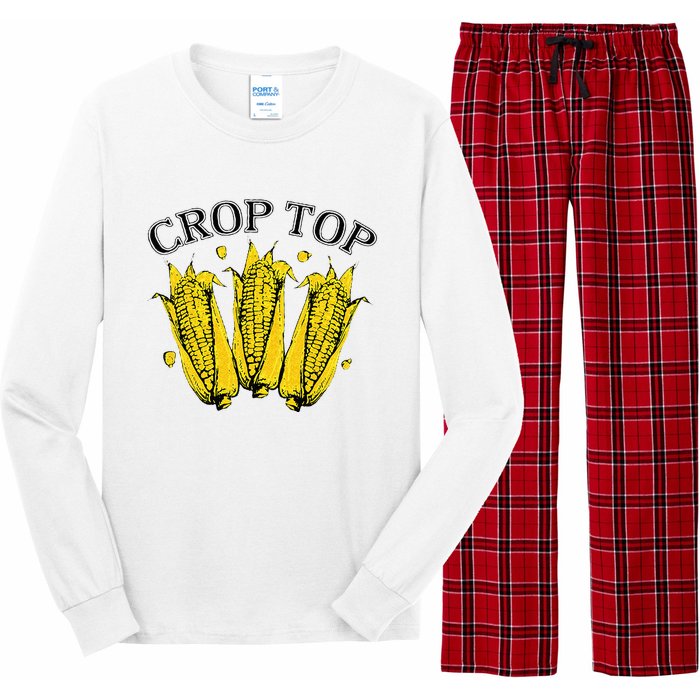 Corn Crop Top Funny Farmer Farming Corn Lover Summer Long Sleeve Pajama Set