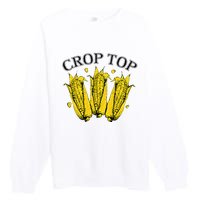 Corn Crop Top Funny Farmer Farming Corn Lover Summer Premium Crewneck Sweatshirt