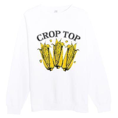 Corn Crop Top Funny Farmer Farming Corn Lover Summer Premium Crewneck Sweatshirt