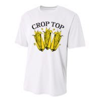 Corn Crop Top Funny Farmer Farming Corn Lover Summer Performance Sprint T-Shirt