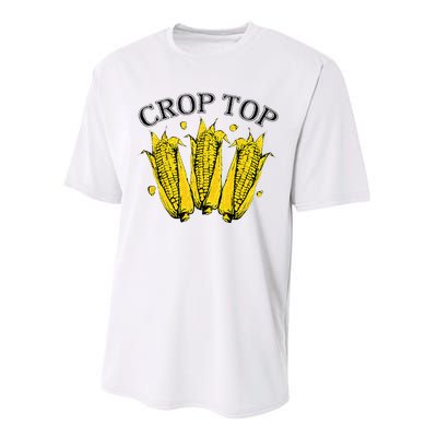 Corn Crop Top Funny Farmer Farming Corn Lover Summer Performance Sprint T-Shirt