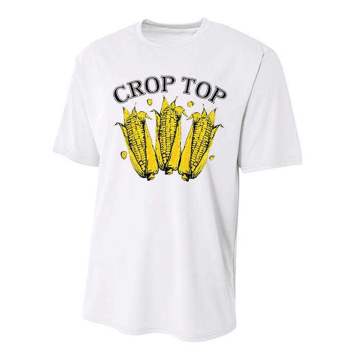 Corn Crop Top Funny Farmer Farming Corn Lover Summer Performance Sprint T-Shirt