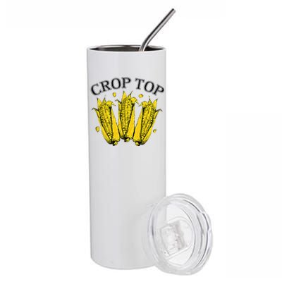 Corn Crop Top Funny Farmer Farming Corn Lover Summer Stainless Steel Tumbler