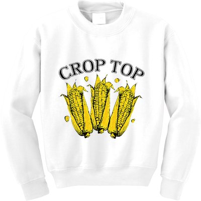 Corn Crop Top Funny Farmer Farming Corn Lover Summer Kids Sweatshirt