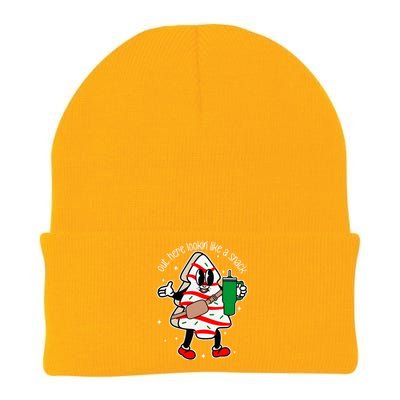 Coffee Christmas Tree Cake Out here lookin like a snack Xmas Knit Cap Winter Beanie