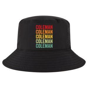 Coleman County Texas Rainbow Text Design Cool Comfort Performance Bucket Hat