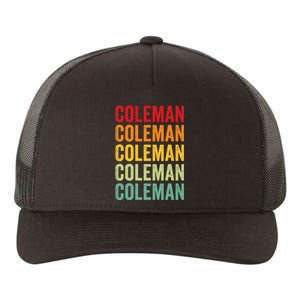 Coleman County Texas Rainbow Text Design Yupoong Adult 5-Panel Trucker Hat